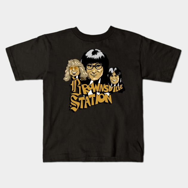 Brownsville St. Kids T-Shirt by HelenaCooper